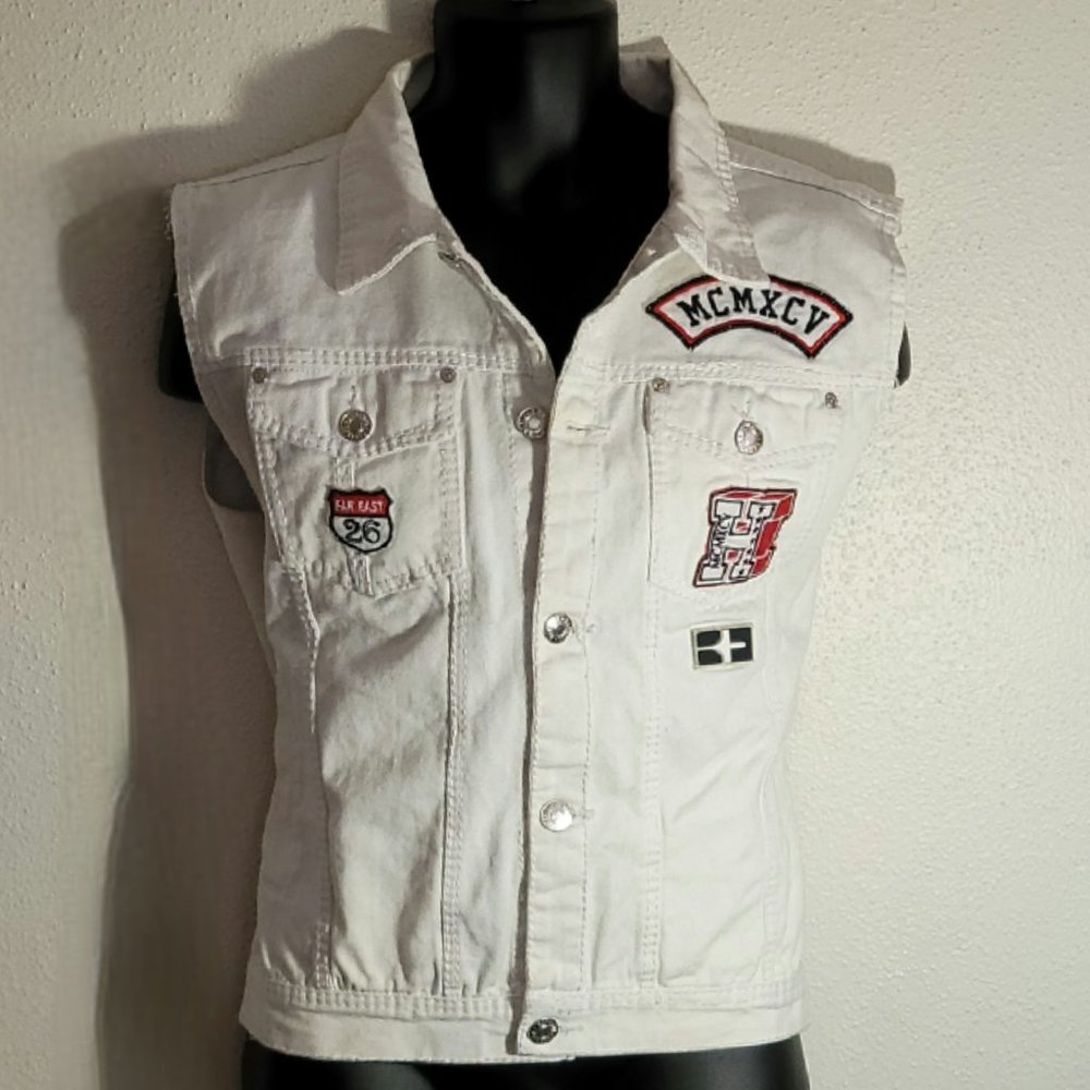 Vintage Denim Jacket Vest (RARE) - Picture 1 of 7